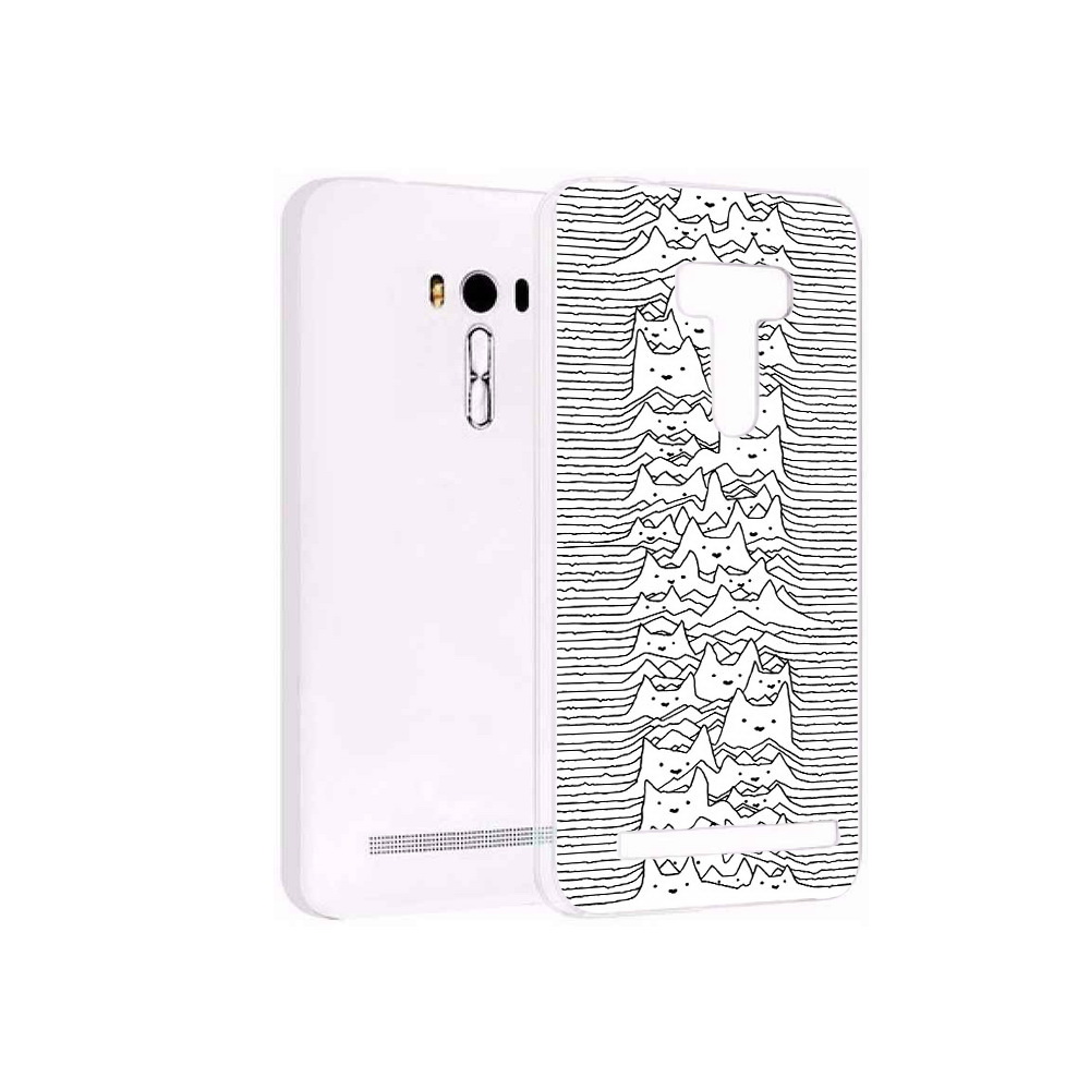

Чехол MyPads Tocco для Asus ZenFone Selfie (ZD551KL) черно белые коты 3D, Прозрачный, Tocco