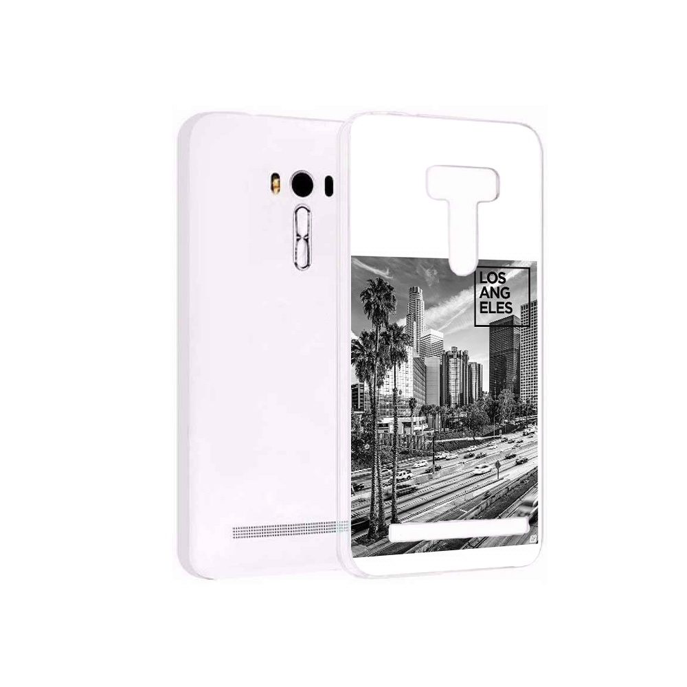 

Чехол MyPads Tocco для Asus ZenFone Selfie (ZD551KL) черно белый лос анджелес, Прозрачный, Tocco
