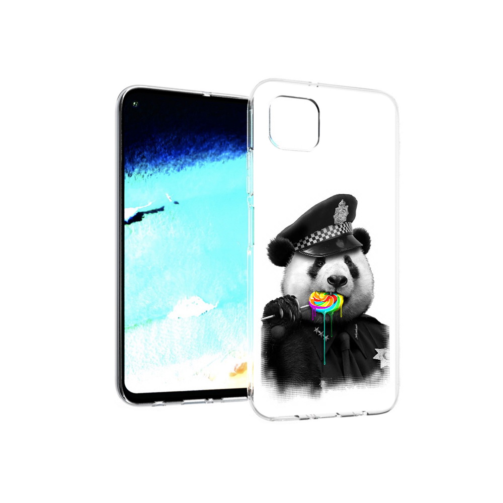 

Чехол MyPads Tocco для Huawei Nova 6 SE Панда полиция, Прозрачный, Tocco