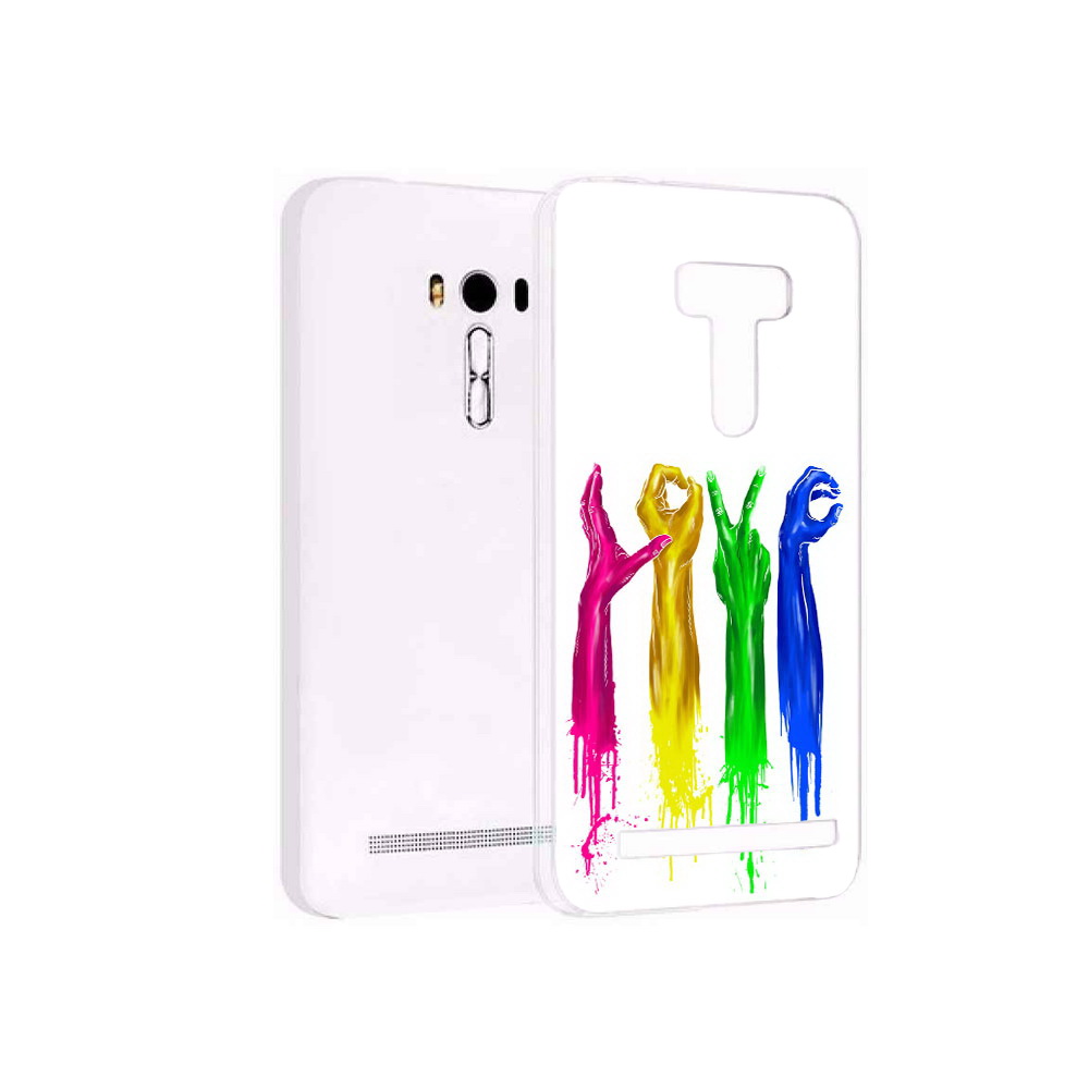 

Чехол MyPads Tocco для Asus ZenFone Selfie (ZD551KL) яркие руки love, Прозрачный, Tocco