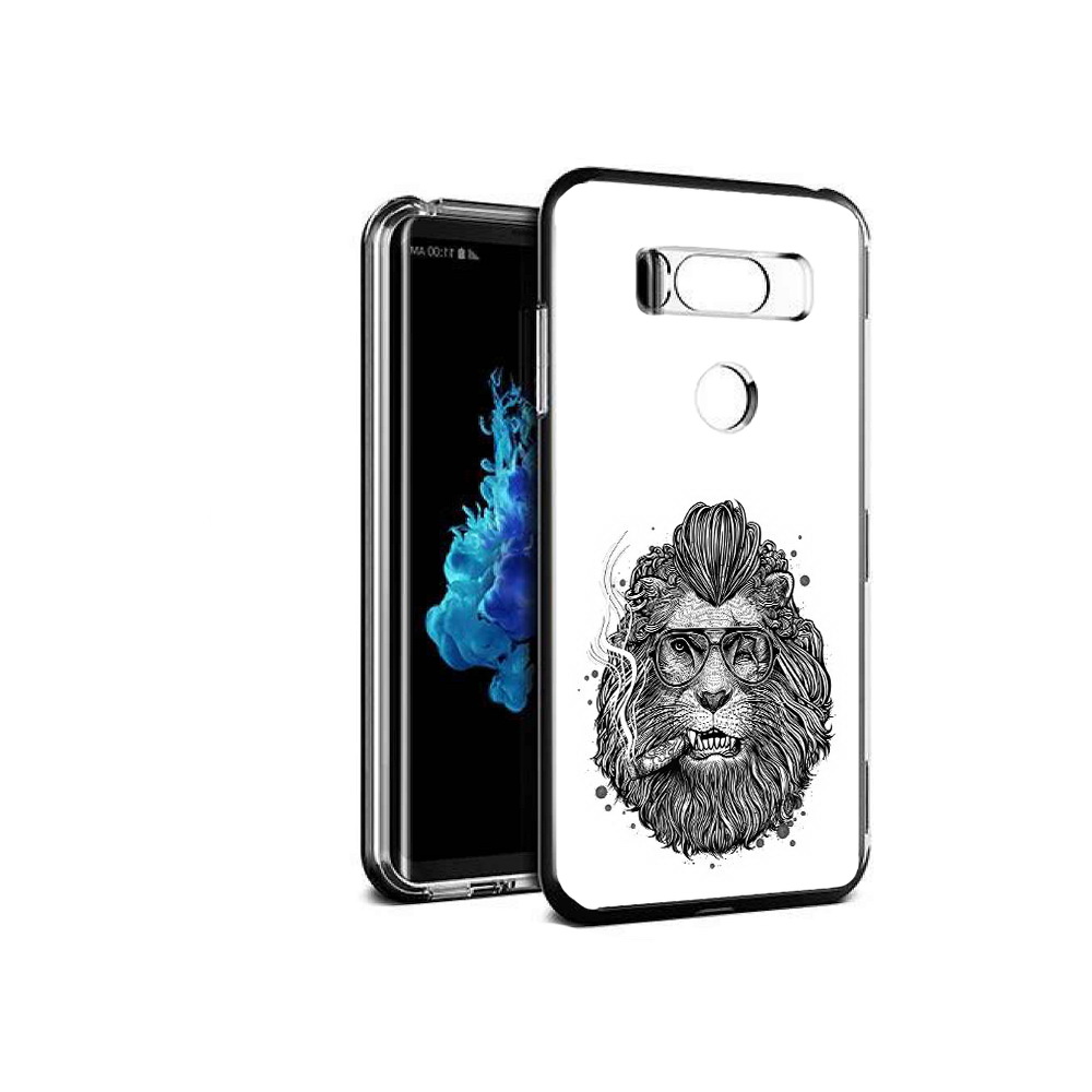 

Чехол MyPads Tocco для LG V30S курящий лев, Прозрачный, Tocco