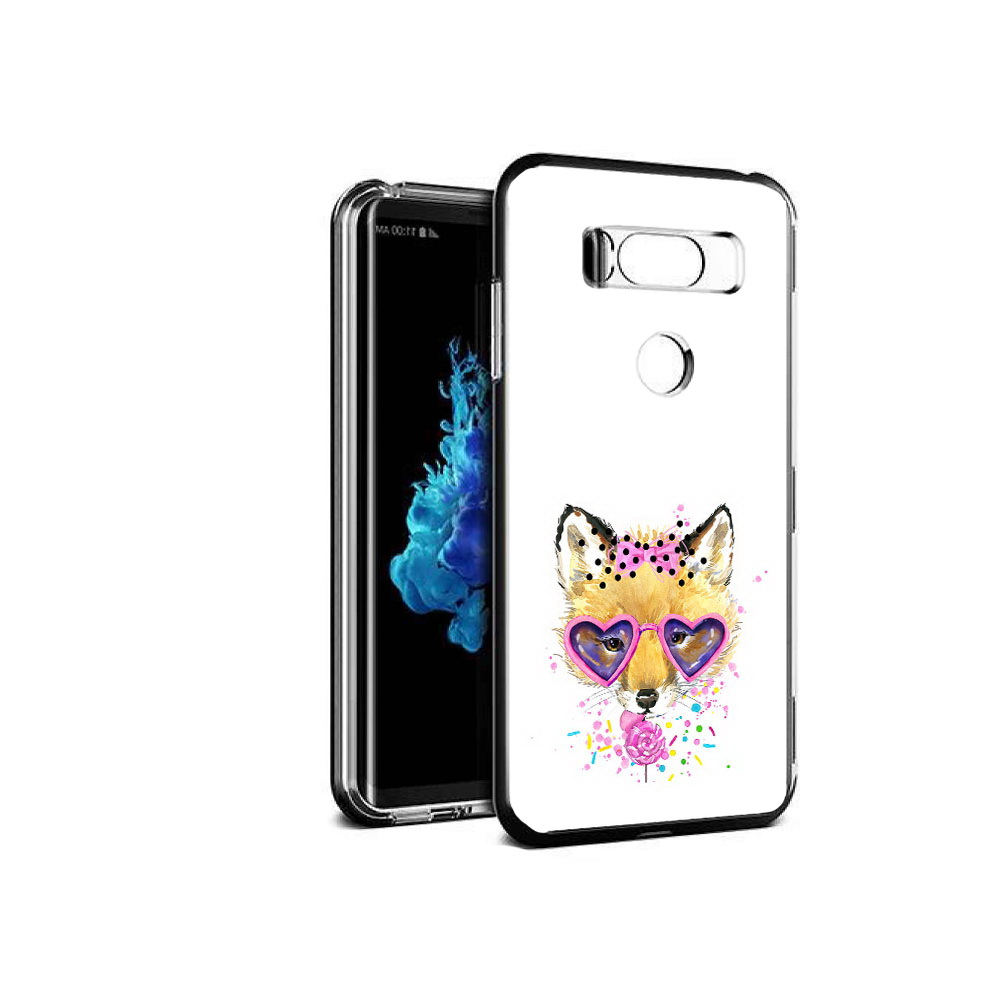 

Чехол MyPads Tocco для LG V30S лисенок с бантиком, Прозрачный, Tocco