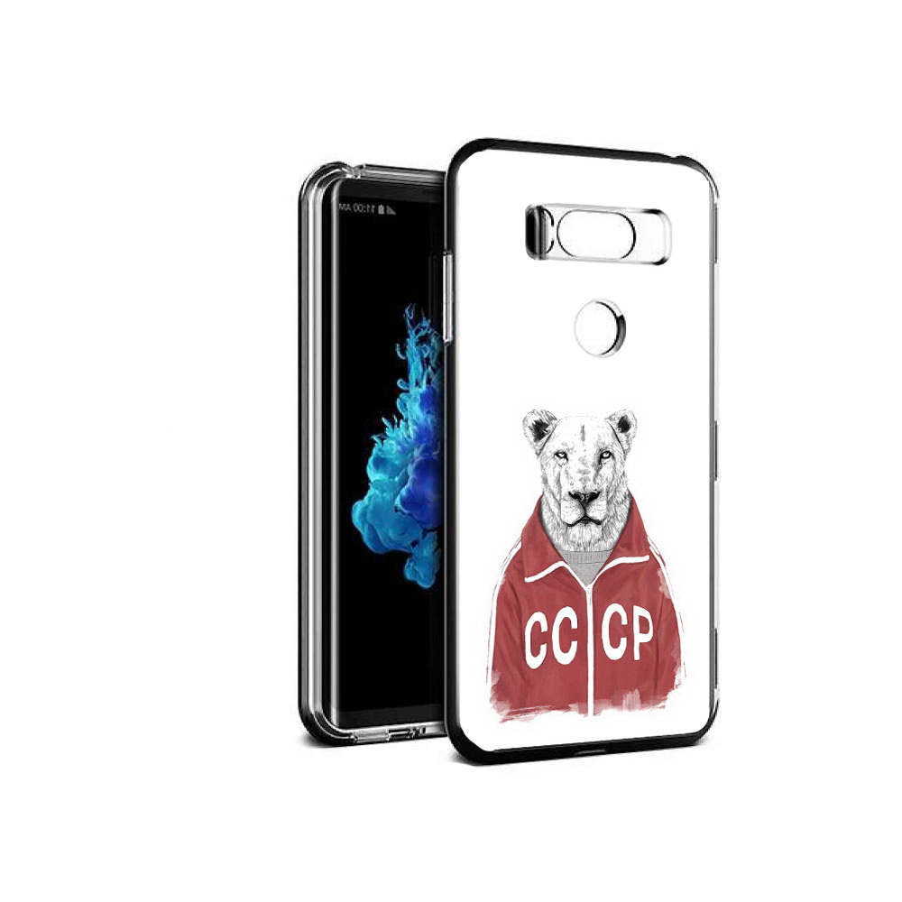 

Чехол MyPads Tocco для LG V30S львица ссср, Прозрачный, Tocco
