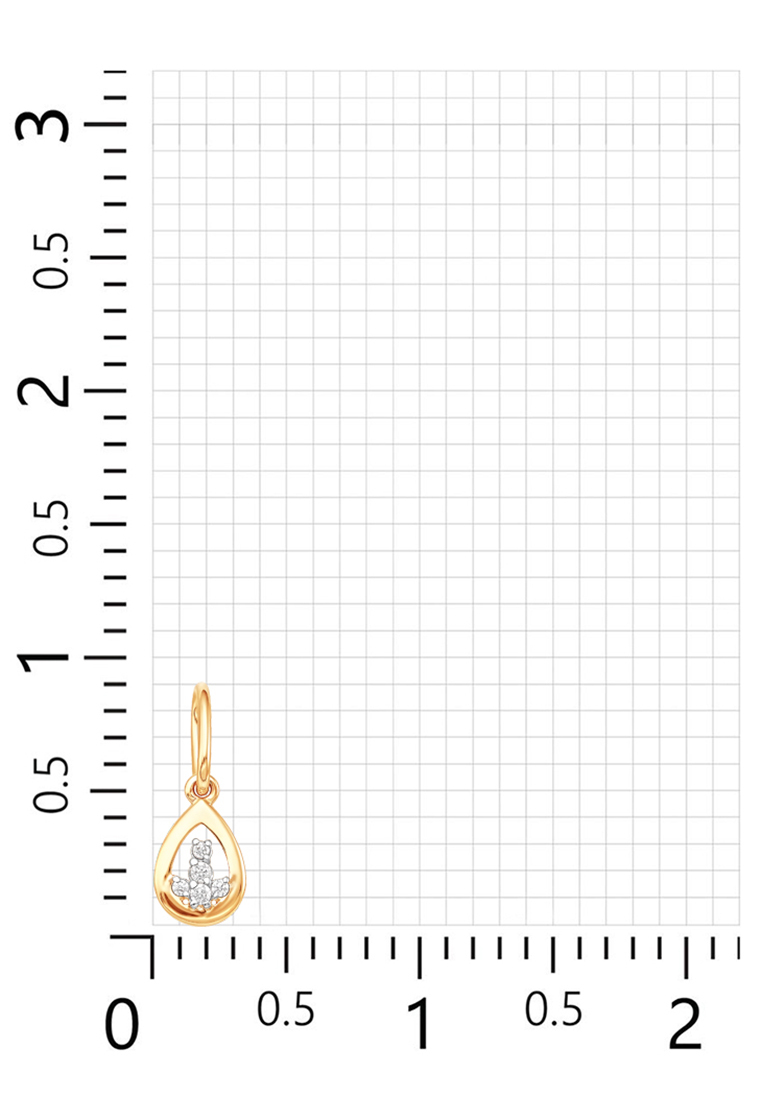 

Подвеска из красного золота Kari Jewelry П13218125, фианит, П13218125