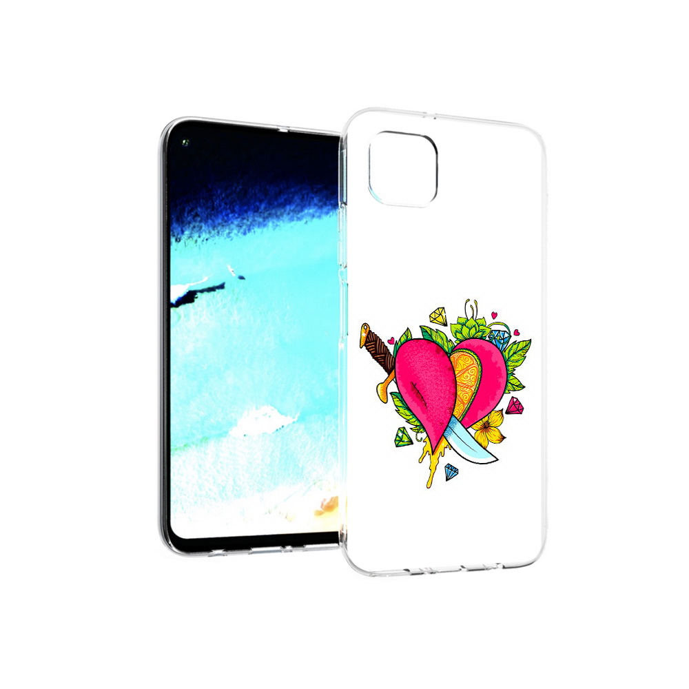 

Чехол MyPads Tocco для Huawei Nova 6 SE Фруктовое сердце, Прозрачный, Tocco