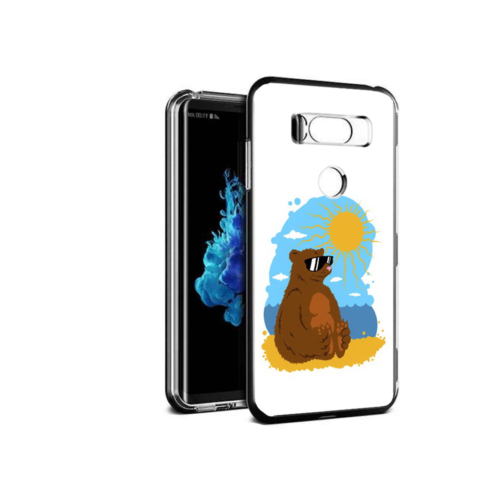 

Чехол MyPads Tocco для LG V30S медведь на чиле, Прозрачный, Tocco