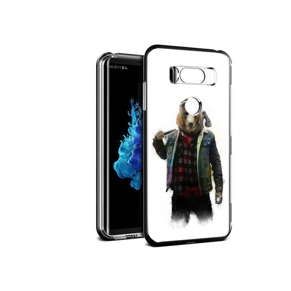 

Чехол MyPads Tocco для LG V30S медведь с топором, Прозрачный, Tocco