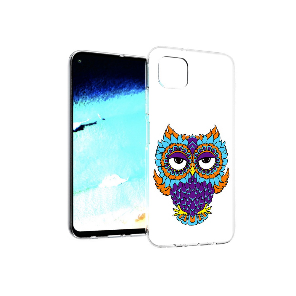 

Чехол MyPads Tocco для Huawei Nova 6 SE Цветная сова, Прозрачный, Tocco