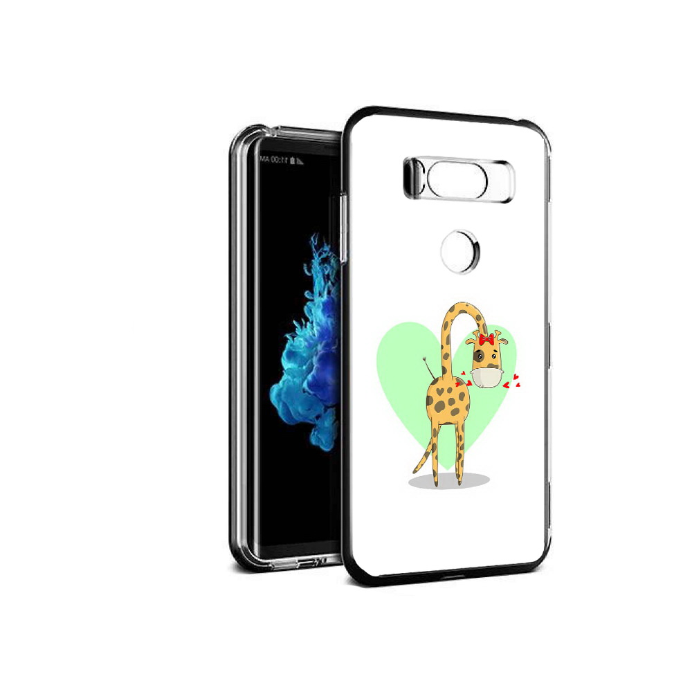 

Чехол MyPads Tocco для LG V30S Влюбленный жираф 14 февраля, Прозрачный, Tocco