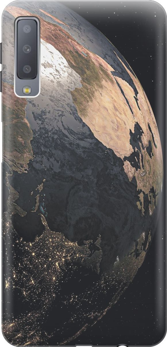 

Силиконовый чехол на Samsung Galaxy A7 (2018) с принтом "Земля", Розовый;синий, 2857