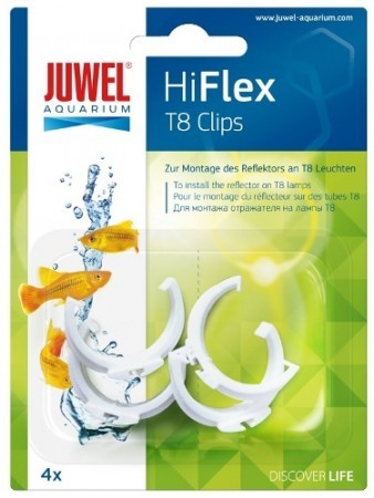 фото Клипсы для отражателей для аквариумов juwel hiflex t8 clips, пластиковые, 4 шт