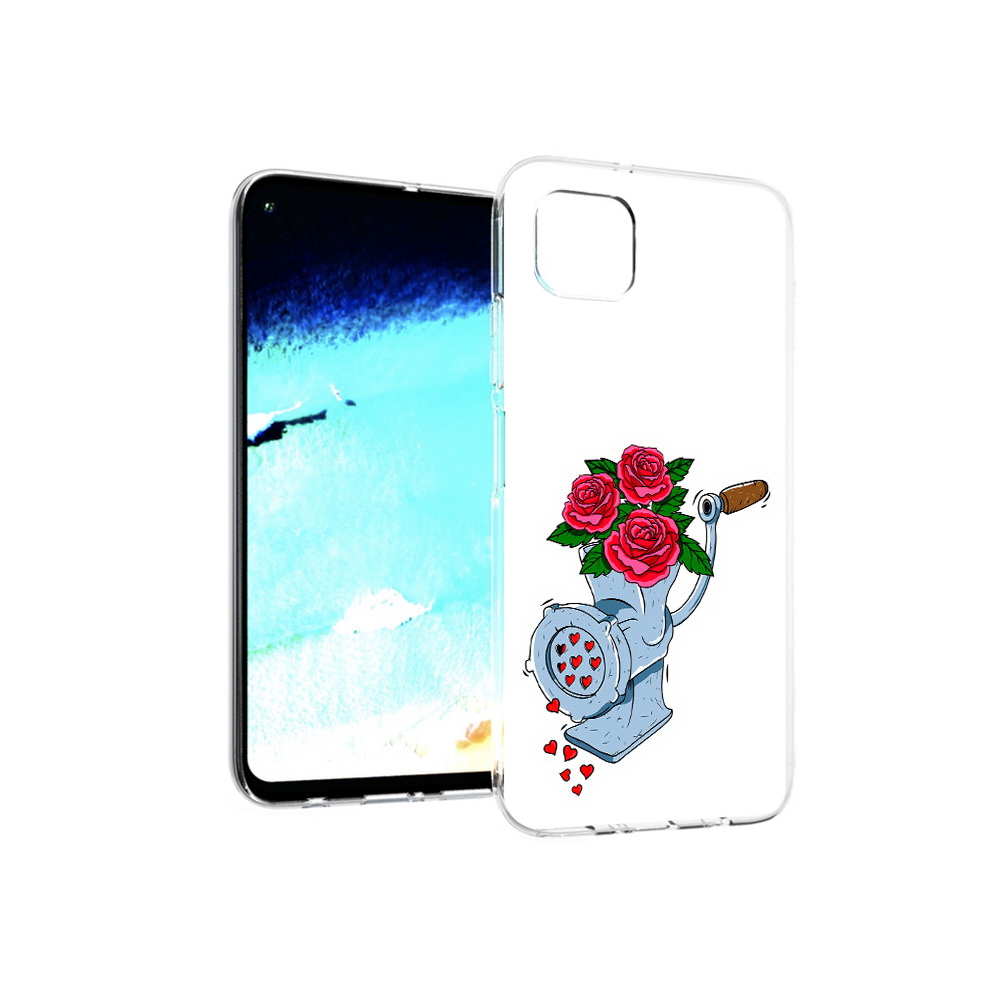 

Чехол MyPads Tocco для Huawei Nova 6 SE Цветочные сердца, Прозрачный, Tocco