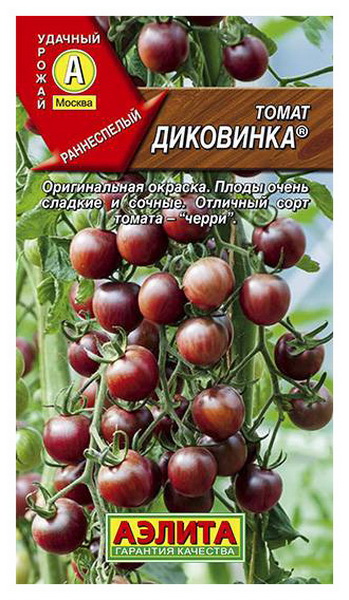 

Семена овощей Аэлита Томат Диковинка раннеспелый округлый фиолетово-коричневый 0,1 г