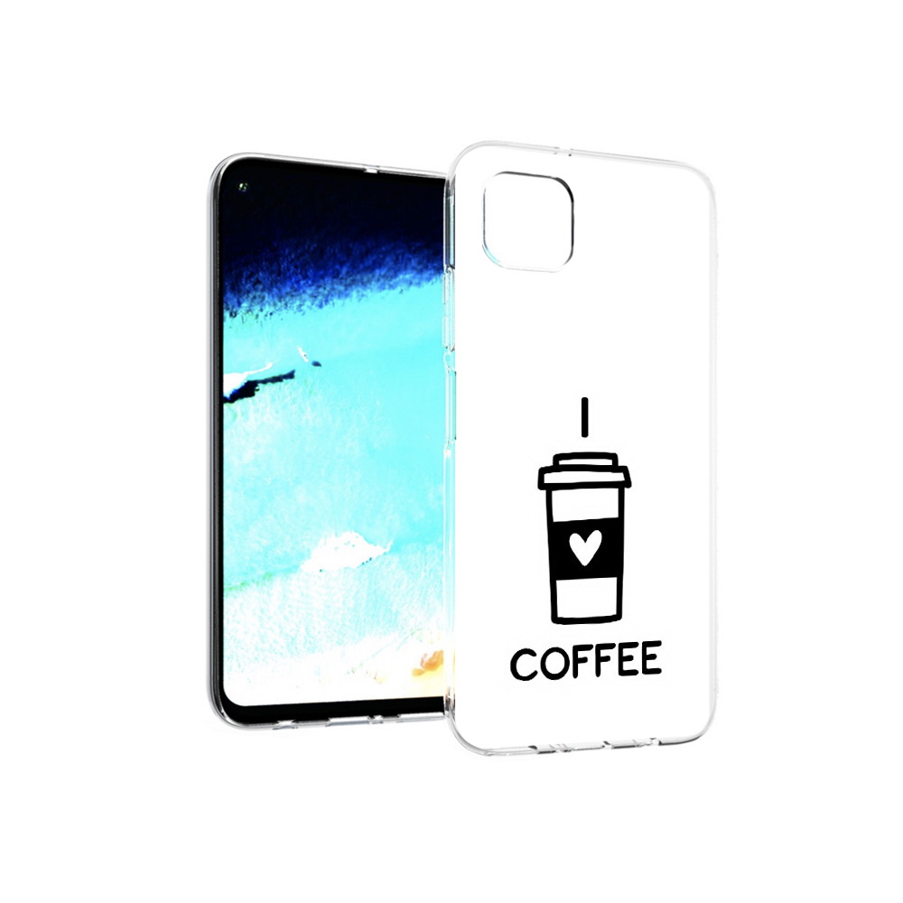 

Чехол MyPads Tocco для Huawei Nova 6 SE Я люблю кофе, Прозрачный, Tocco