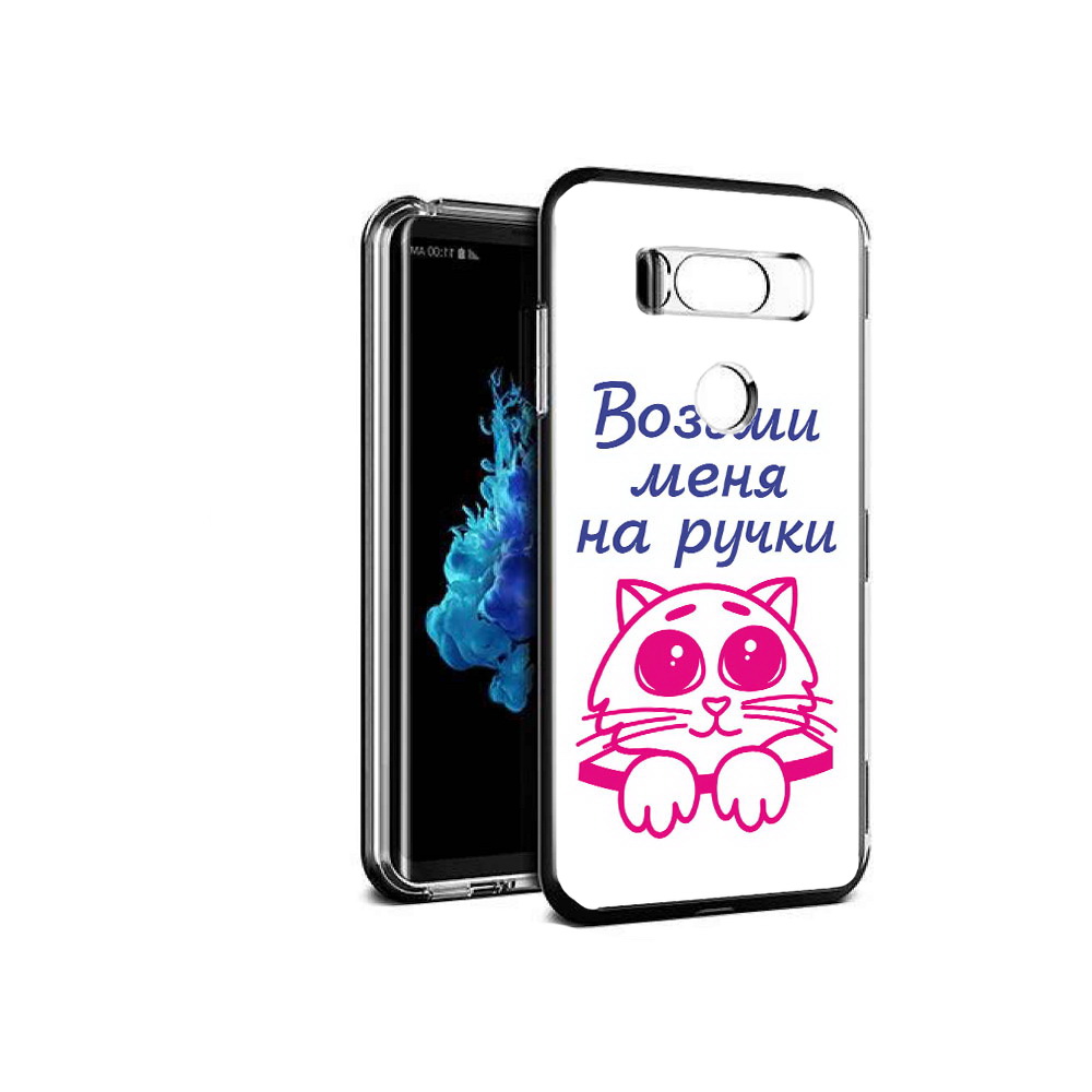 

Чехол MyPads Tocco для LG V30S мяу, Прозрачный, Tocco