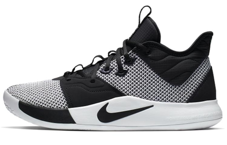 

Кроссовки унисекс Nike PG 3 White Black черные 40 EU, Черный, PG 3 White Black