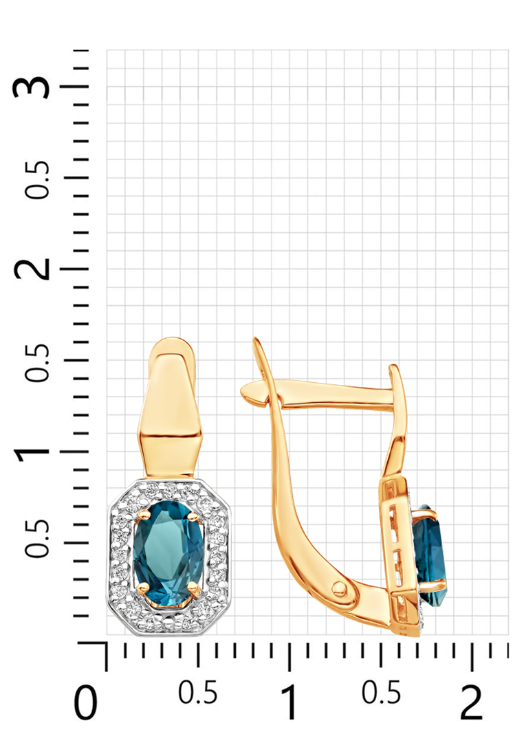 

Серьги из красного золота Kari Jewelry С13417273, топаз\фианит, С13417273