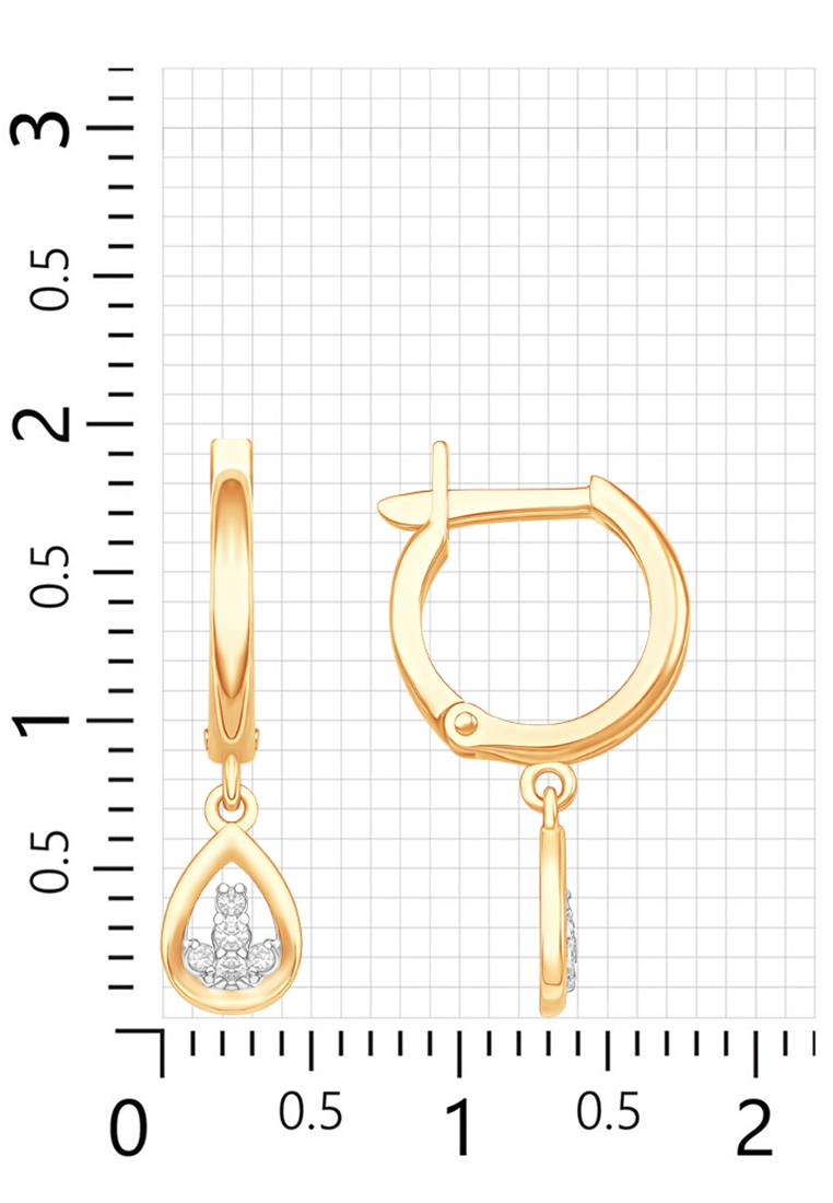 

Серьги из красного золота Kari Jewelry С13218125, фианит, С13218125