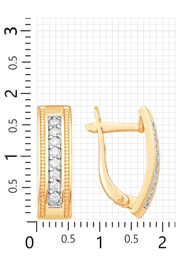 

Серьги из красного золота Kari Jewelry С13218347, фианит, С13218347