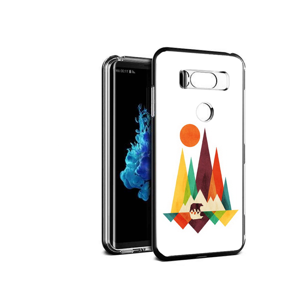 

Чехол MyPads Tocco для LG V30S нарисованные горы с медведем, Прозрачный, Tocco
