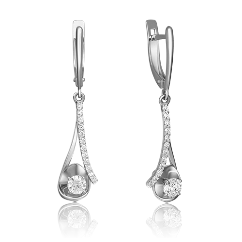 

Серьги из белого золота с фианитом PLATINA jewelry 02-4369-00-501-1120-38, 02-4369-00-501-1120-38