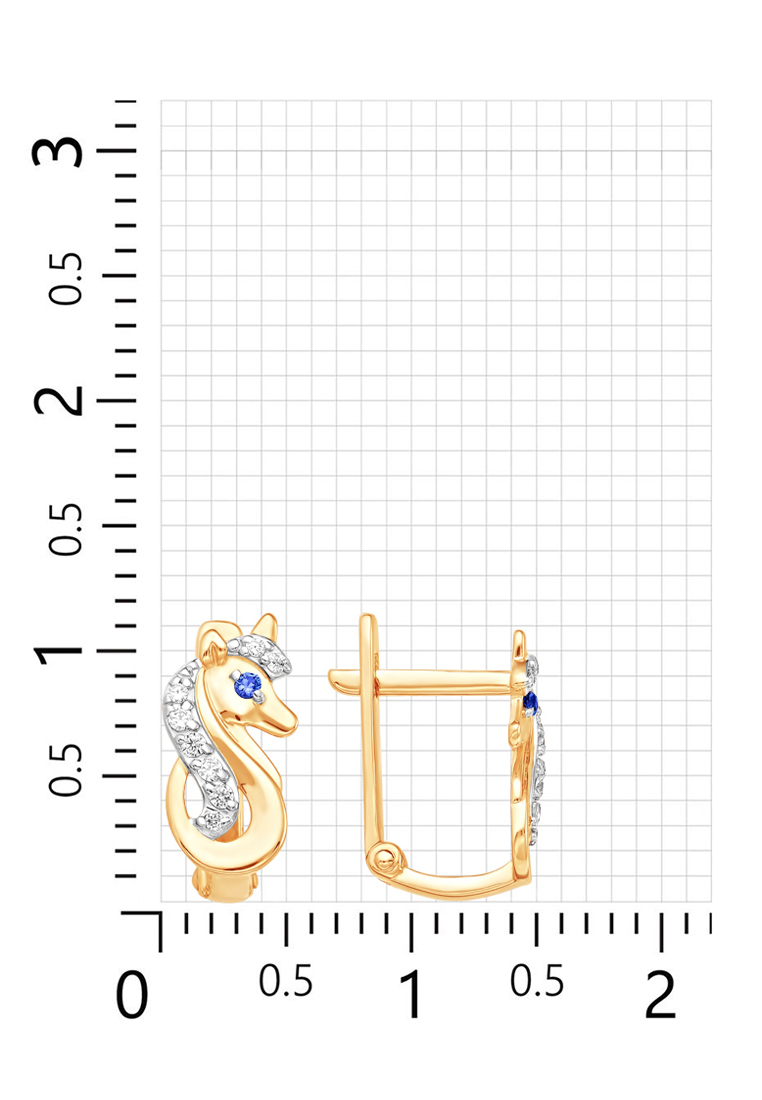 

Серьги из красного золота Kari Jewelry С13218003, фианит, С13218003