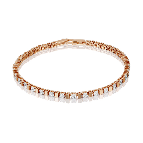 

Браслет из красного золота с фианитом р. 19 PLATINA jewelry 05-0579-00-501-1110-38, 05-0579-00-501-1110-38