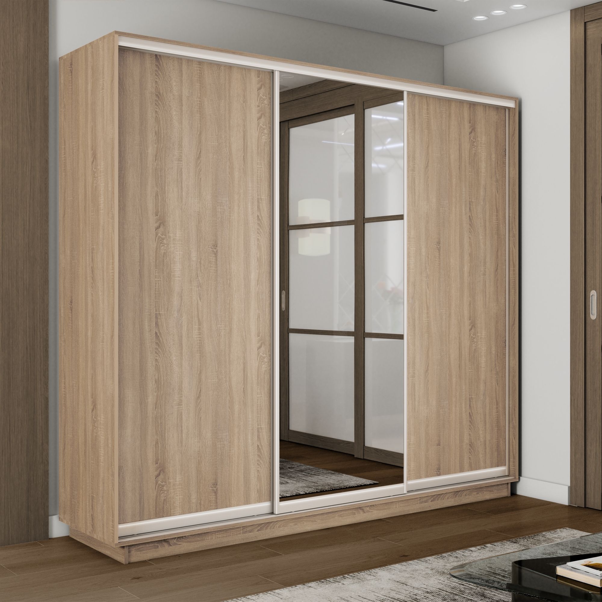 

Шкаф-купе Медиум 1 зеркало, 180х45х240 Е1 45EMT1_180240_S, Бежевый, Медиум 1 зеркало