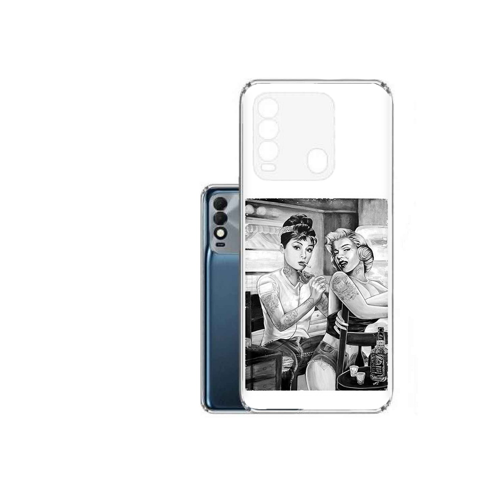 

Чехол MyPads Tocco для Tecno Spark 8 тату мастер, Прозрачный, Tocco