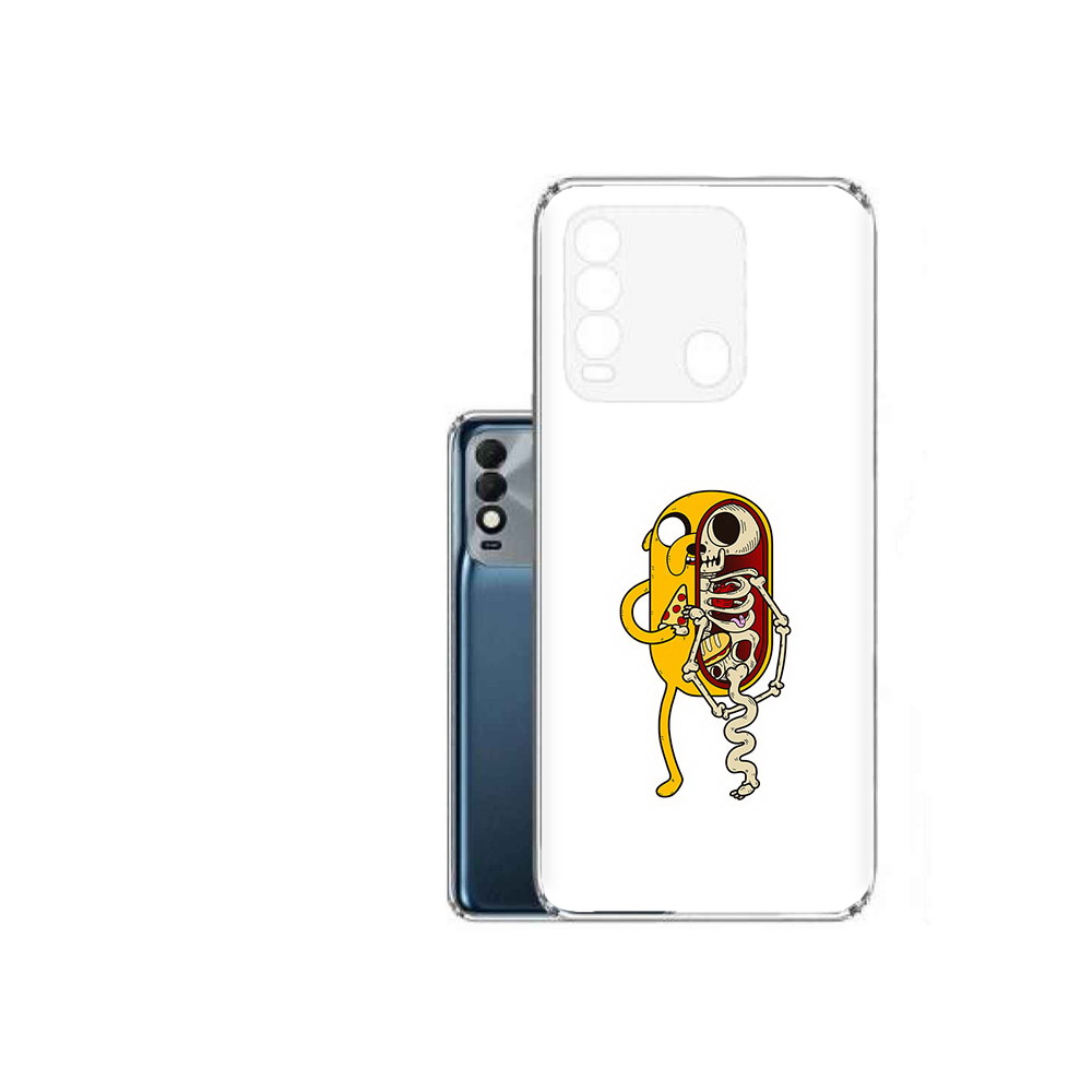 

Чехол MyPads Tocco для Tecno Spark 8 Джейк скелет, Прозрачный, Tocco