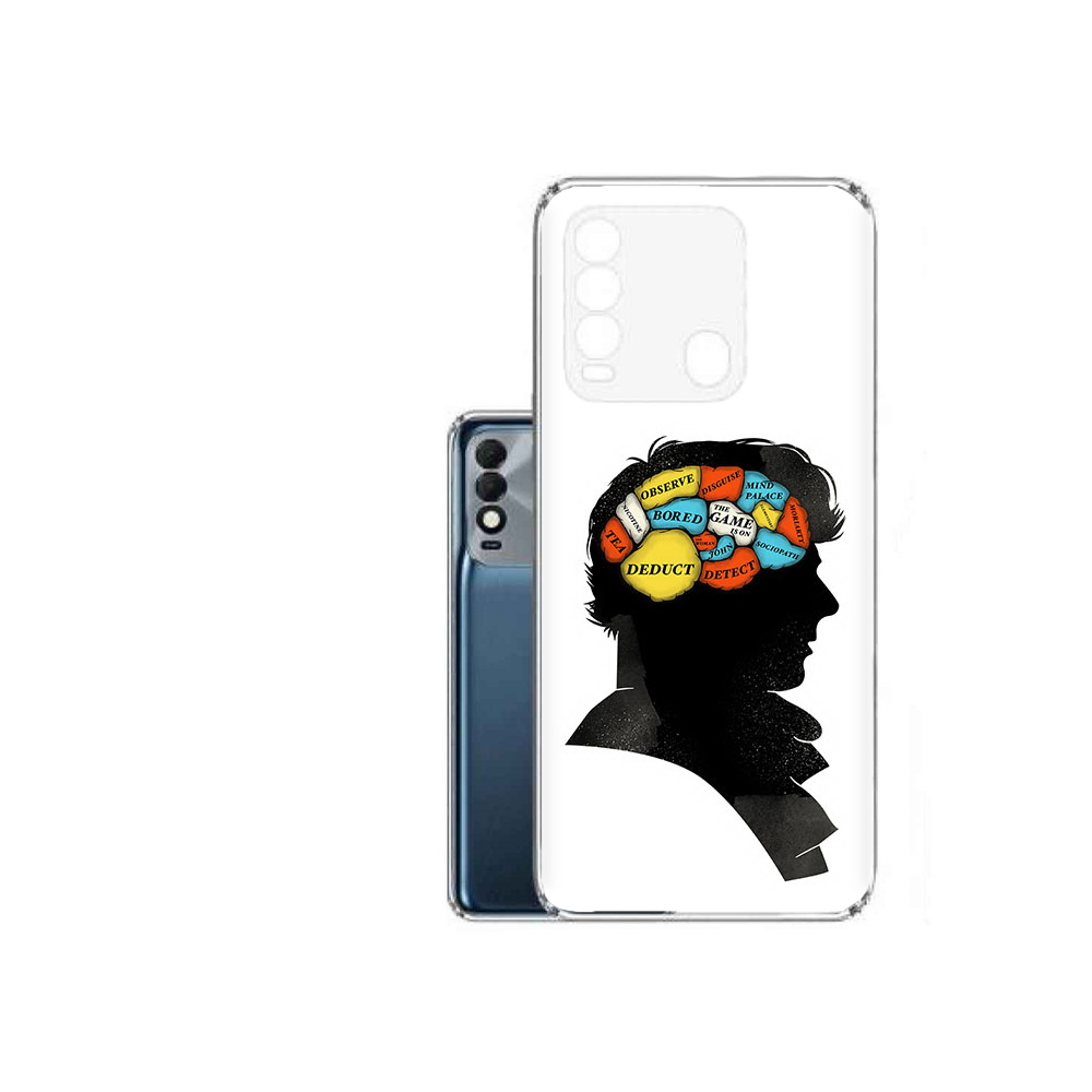 

Чехол MyPads Tocco для Tecno Spark 8 темный рисунок, Прозрачный, Tocco