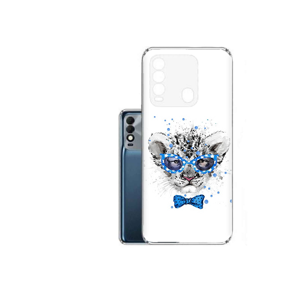 

Чехол MyPads Tocco для Tecno Spark 8 тигренок с бабочкой, Прозрачный, Tocco