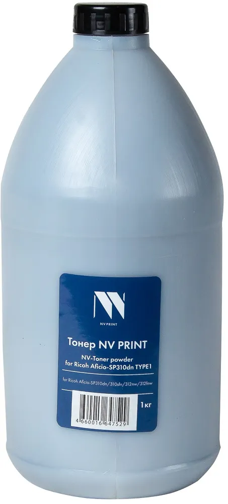 

Тонер NV PRINT TYPE1 for Ricoh Aficio-SP310dn/310sfn/312nw/312fnw (1KG), Черный, NV-Ricoh310-TYPE1-1KG