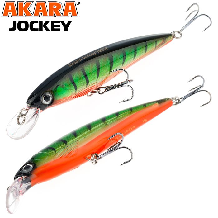 

Воблер Akara Jockey 100SP 14 гр 1/2 oz 3,9 in A46, Разноцветный, Jockey