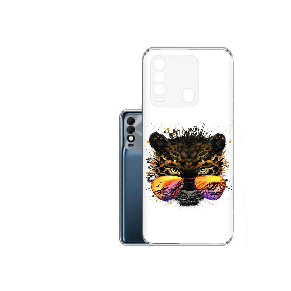 

Чехол MyPads Tocco для Tecno Spark 8 тропический леопард, Прозрачный, Tocco