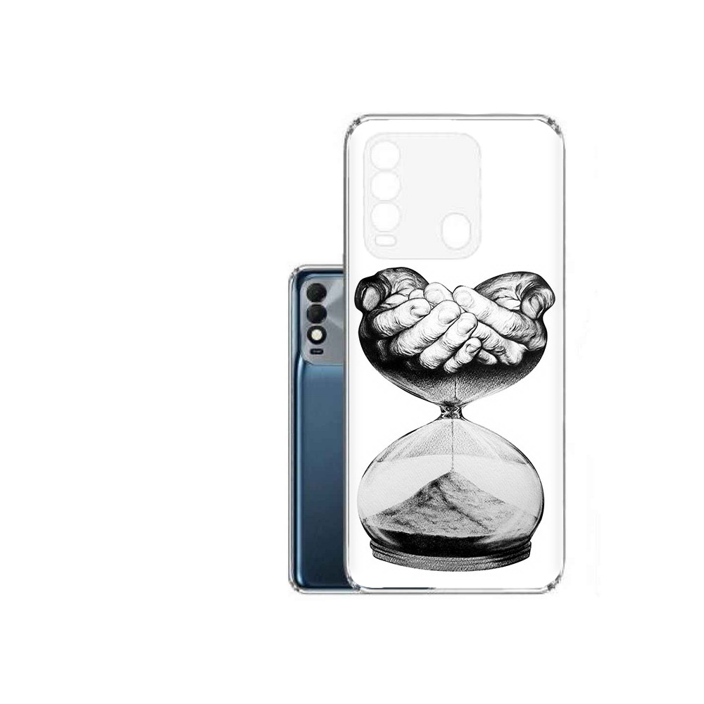 Чехол MyPads Tocco для Tecno Spark 8 часы жизни черно белый