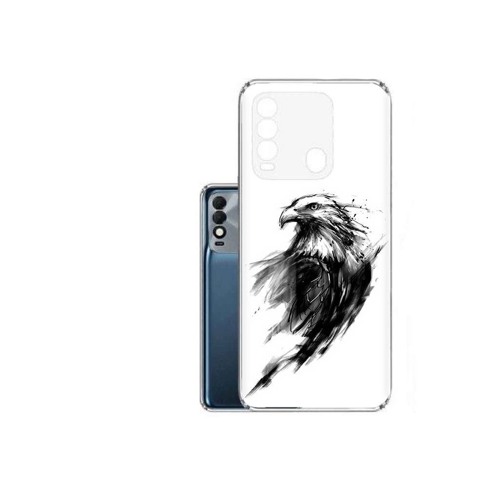 

Чехол MyPads Tocco для Tecno Spark 8 чб птица, Прозрачный, Tocco