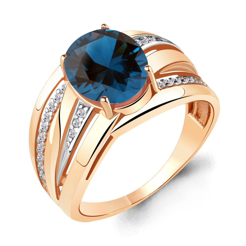 

Кольцо из серебра р.  AQUAMARINE 6579293А_925_з, 6579293А_925_з