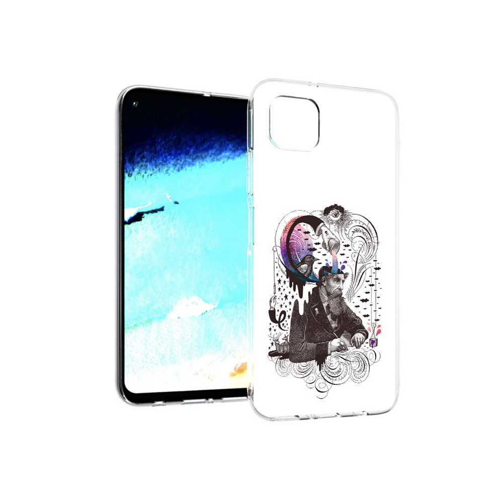 

Чехол MyPads Tocco для Huawei Nova 6 SE абстракция думающий мужчина, Прозрачный, Tocco