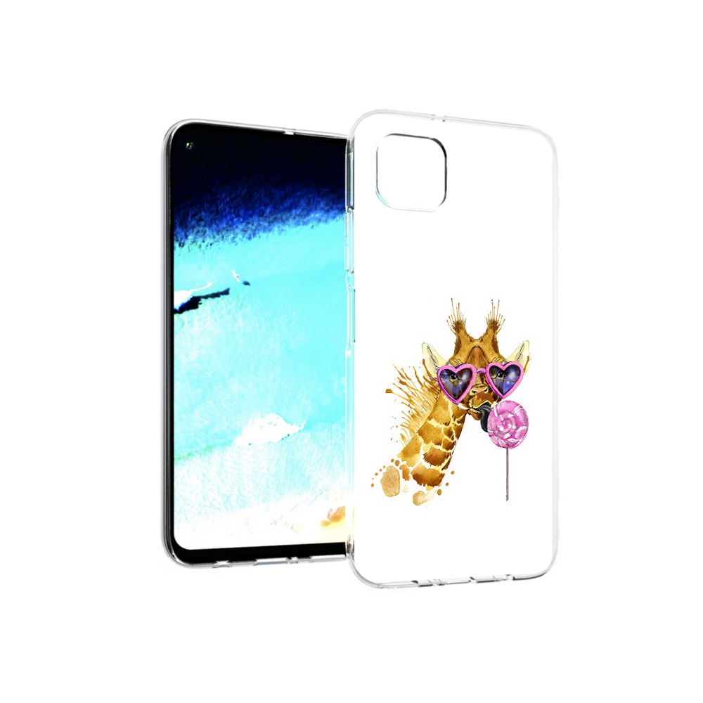 

Чехол MyPads Tocco для Huawei Nova 6 SE акварельный жираф, Прозрачный, Tocco