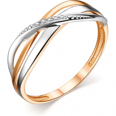 

Кольцо с 5 бриллиантами из красного золота р. 19 Алкор 13862-100, 13862-100