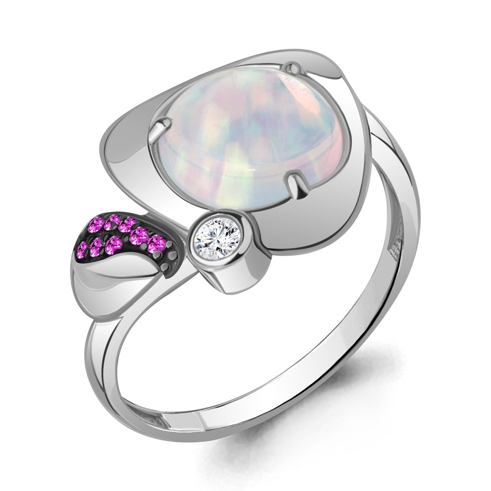 

Кольцо из серебра р.  AQUAMARINE 6599598В_925_р, 6599598В_925_р