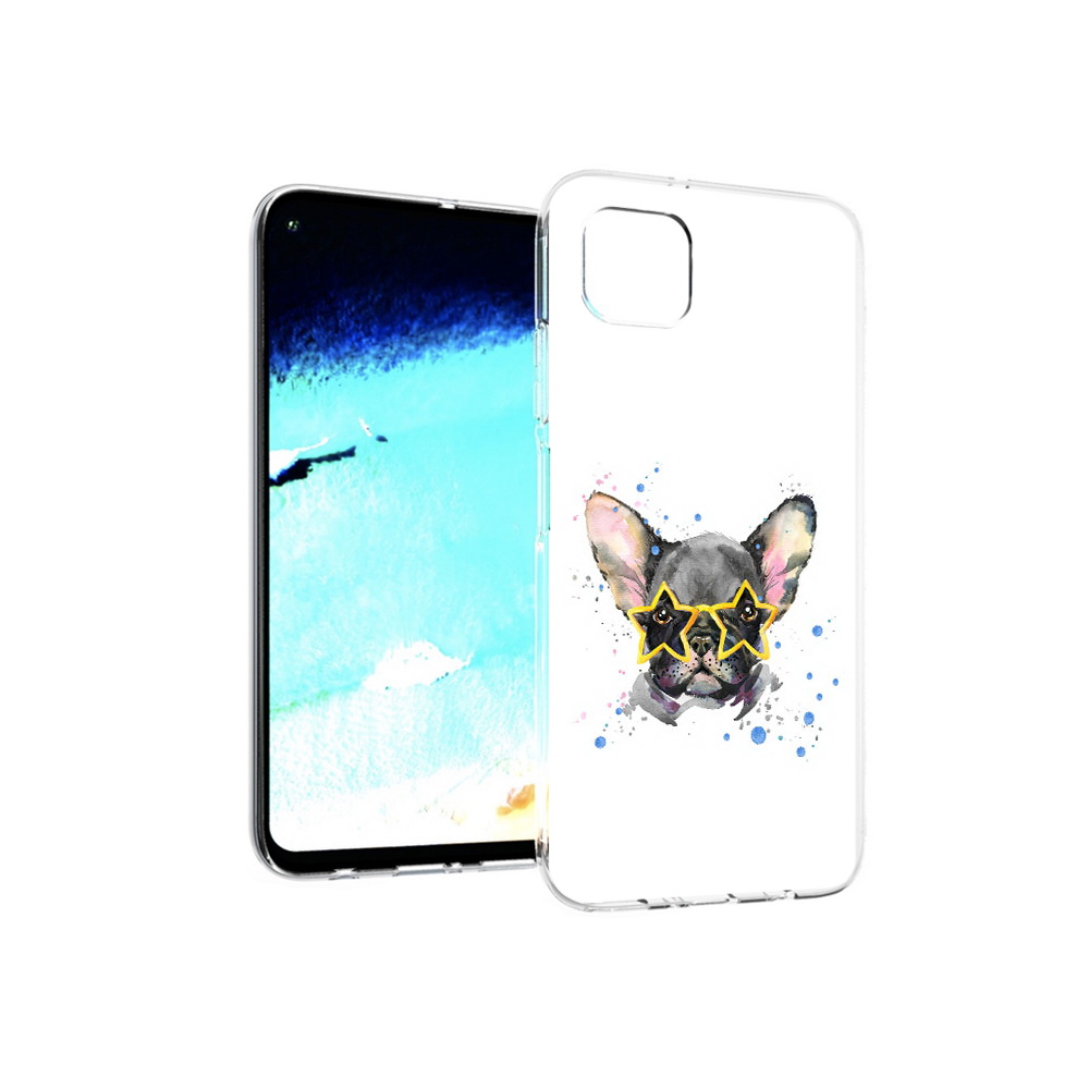 

Чехол MyPads Tocco для Huawei Nova 6 SE буля в очках, Прозрачный, Tocco