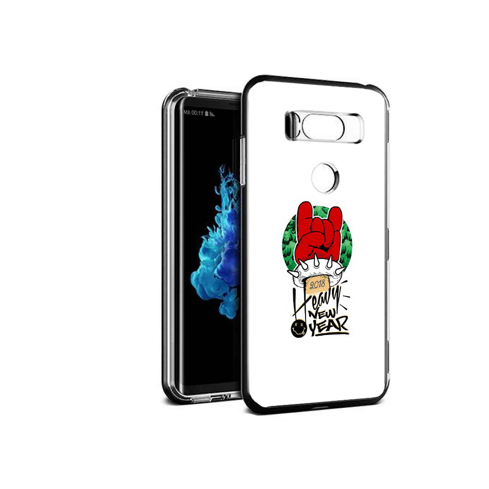 

Чехол MyPads Tocco для LG V30S Гангстер новый год, Прозрачный, Tocco