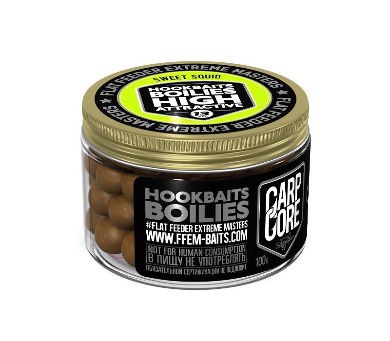 

Прикормка FFEM Hookbaits Boilies Sweet Squid 13mm, Коричневый