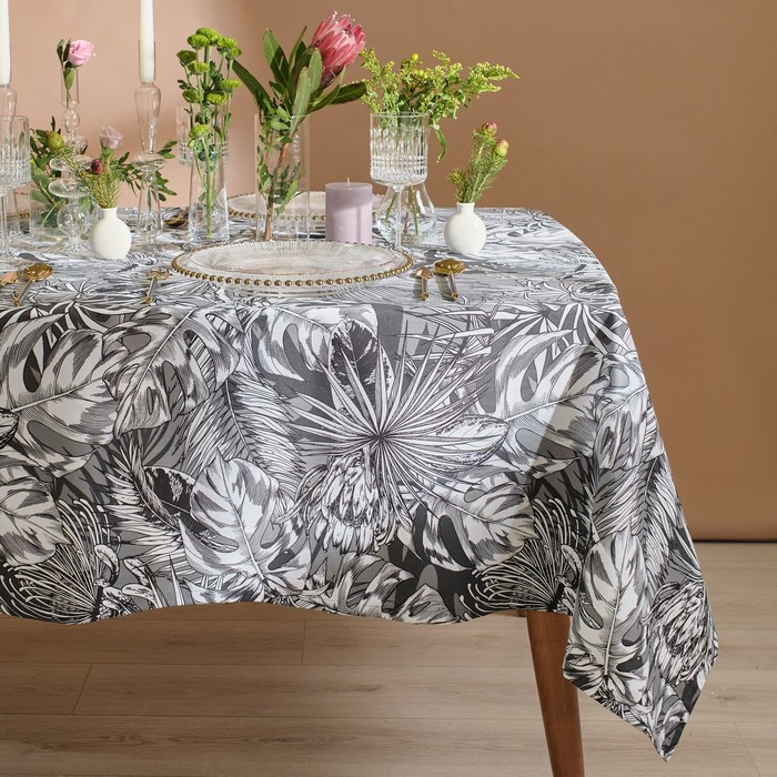 

Скатерть Этель Palm leaves 149х250 см, 100% хл, саржа 190 г/м2, Разноцветный