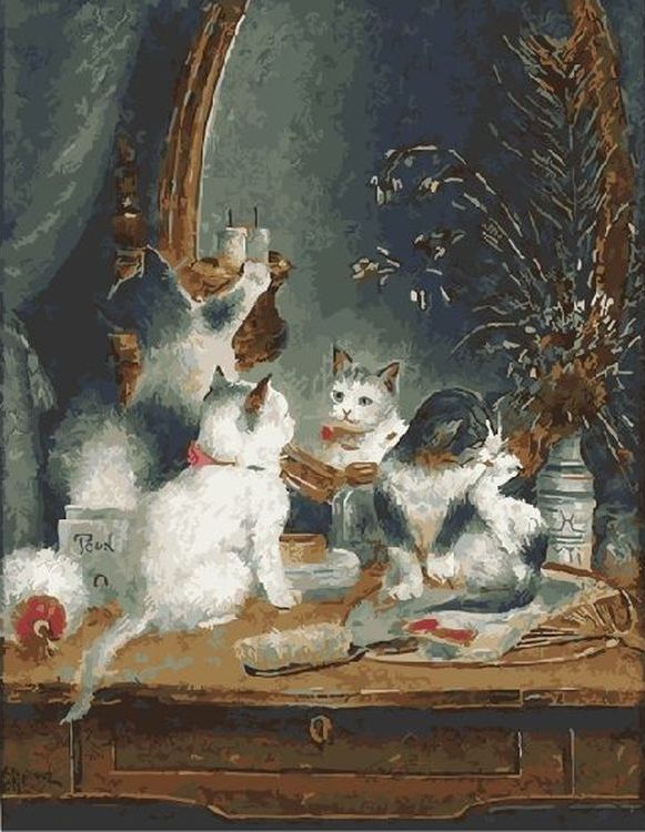 

Живопись по номерам Paintboy Котята у зеркала 40x50, Котята у зеркала