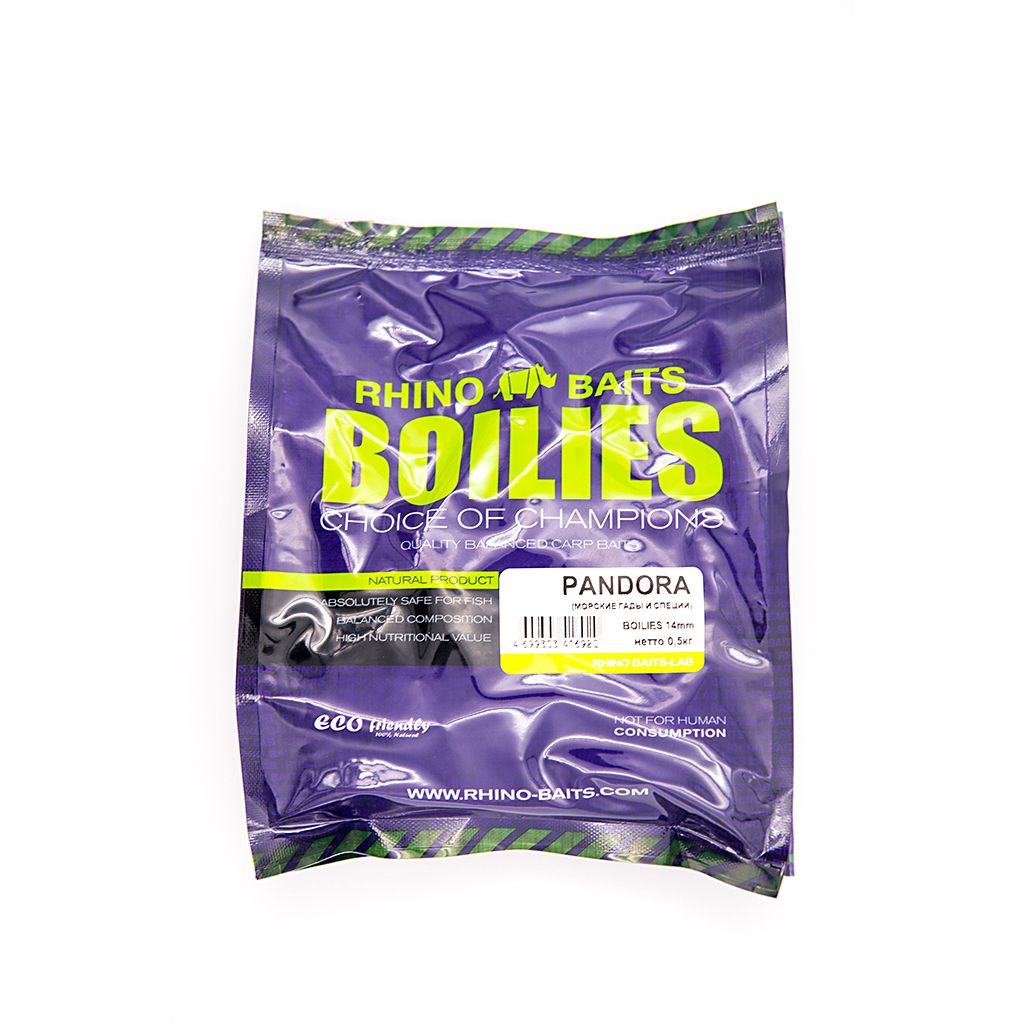 

Бойлы насадочные Rhino Baits Pandora (морские гады и специи), 14мм, пакет 0,5 кг, Pandora