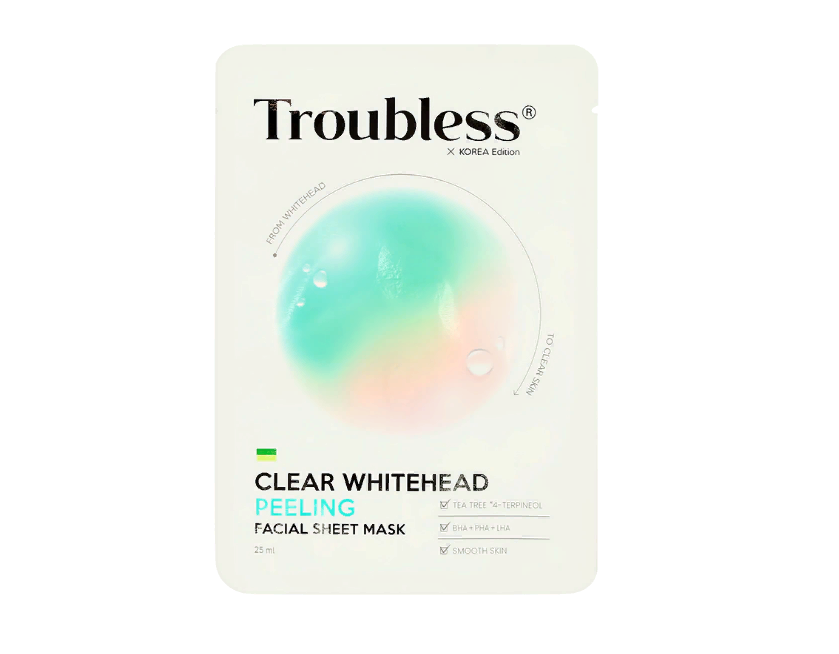 

Маска тканевая Troubless Clear Whitehead Peeling отшелуш. с экстр. чайного дерева 25 мл