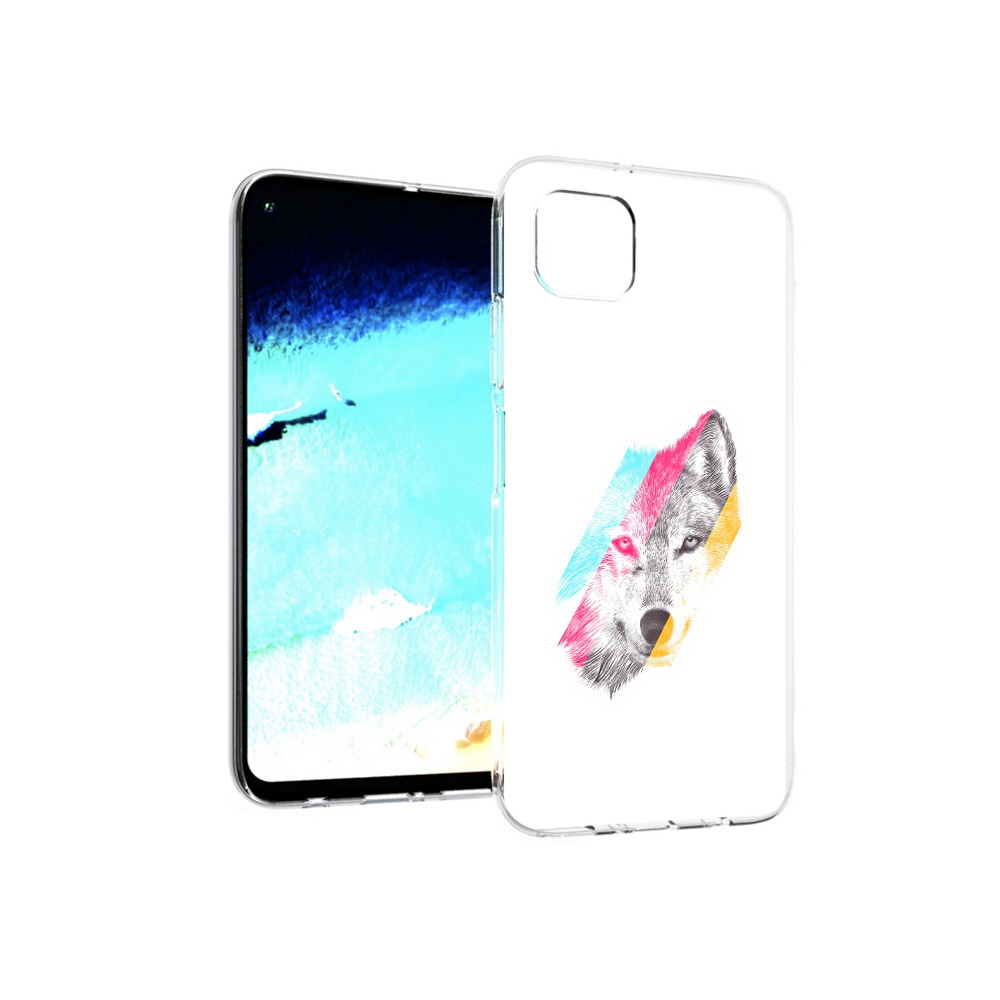 

Чехол MyPads Tocco для Huawei Nova 6 SE волк градиент, Прозрачный, Tocco